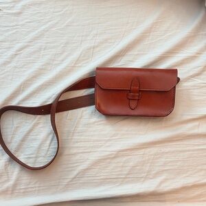 Banana Republic Tan Leather Crossbody Bag